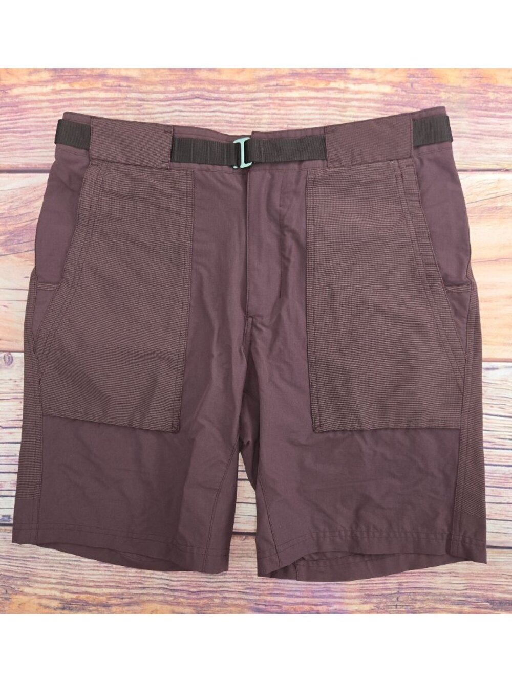 REI Co-Op Mens Burgundy Nylon Hiking Shorts 34